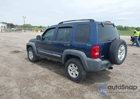 2002 Jeep Liberty Sport из США, поврежденный, VIN 1J4GL48K42W260513